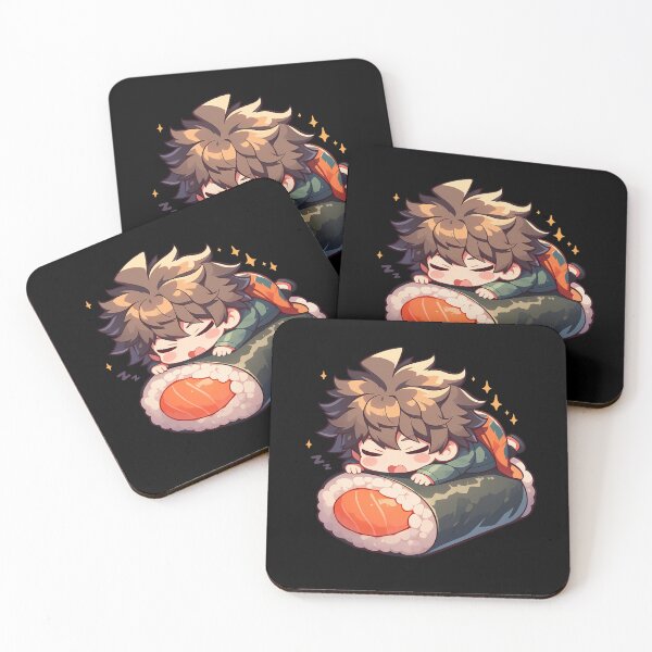 Item preview, Rantaro Amami Danganronpa Chibi Sushi Kawaii Anime Character Cute Salmon Roll designed and sold by CarlosBender.