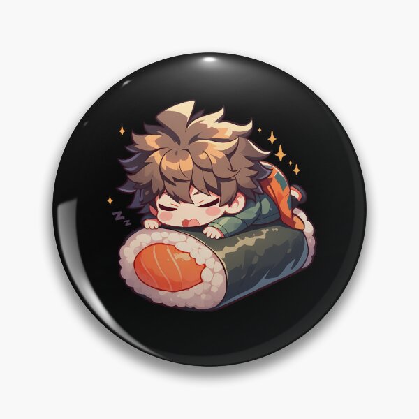 Item preview, Rantaro Amami Danganronpa Chibi Sushi Kawaii Anime Character Cute Salmon Roll designed and sold by CarlosBender.