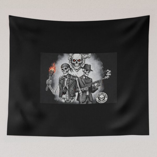 Item preview, DEAD AND BAD ENFORCERS | Skeletal Mobster and Biker Art | Grungy Post-Apocalyptic Gang Graphic designed and sold by SergioMiklos.
