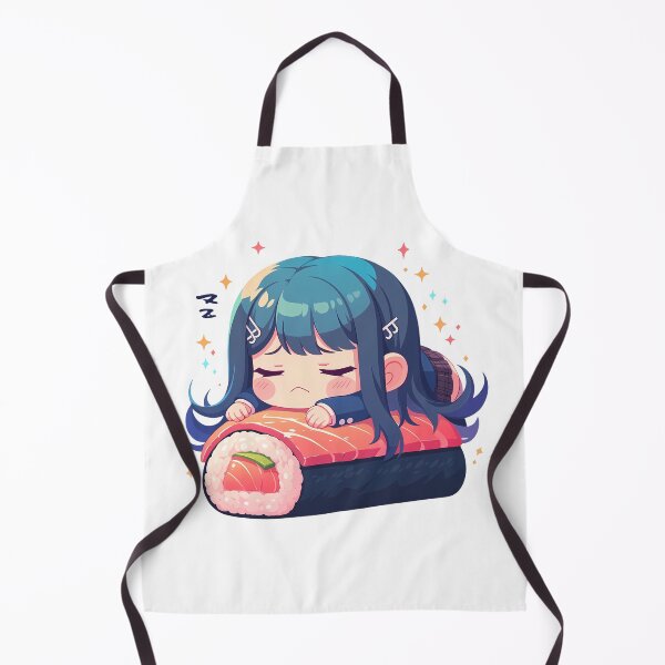 Item preview, Sayaka Maizono Danganronpa Chibi Sushi Kawaii Anime Girl Sleeping Salmon Roll designed and sold by CarlosBender.