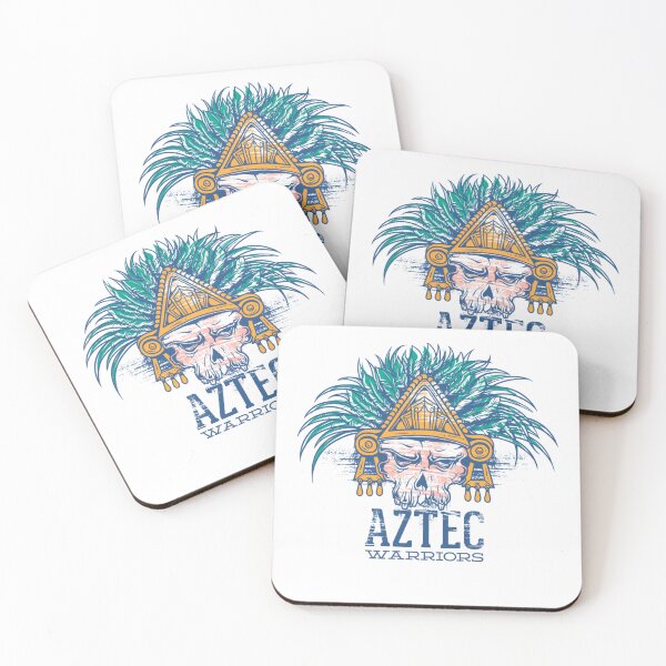 Item preview, Aztec Warriors – Tribal Skull Illustration designed and sold by SPREADito.