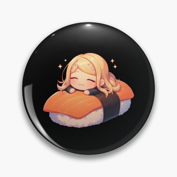Item preview, Kaede Akamatsu Danganronpa Chibi Sushi Kawaii Anime Girl Adorable Roll designed and sold by CarlosBender.