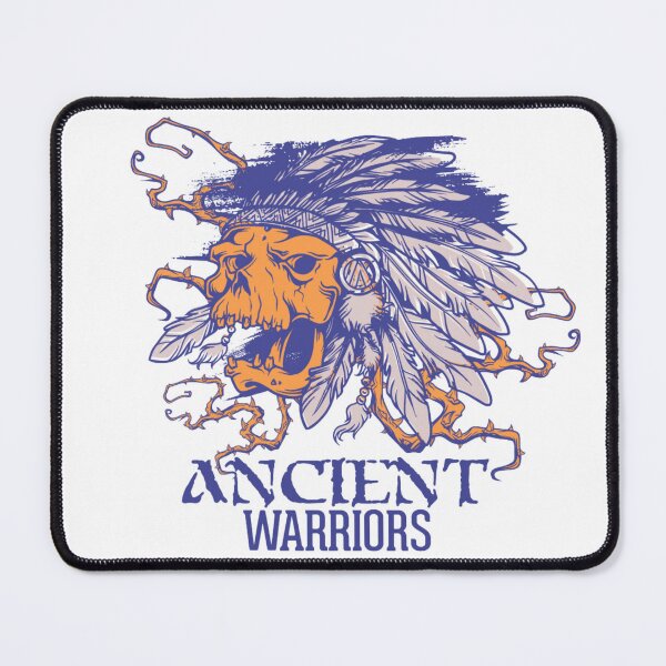 Item preview, Ancient Warriors – Tribal Feather Skull Art designed and sold by SPREADito.