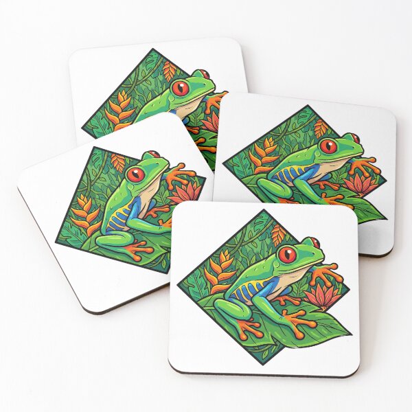 Item preview, Red eyed tree frog on the leaf designed and sold by TheChillCapy.