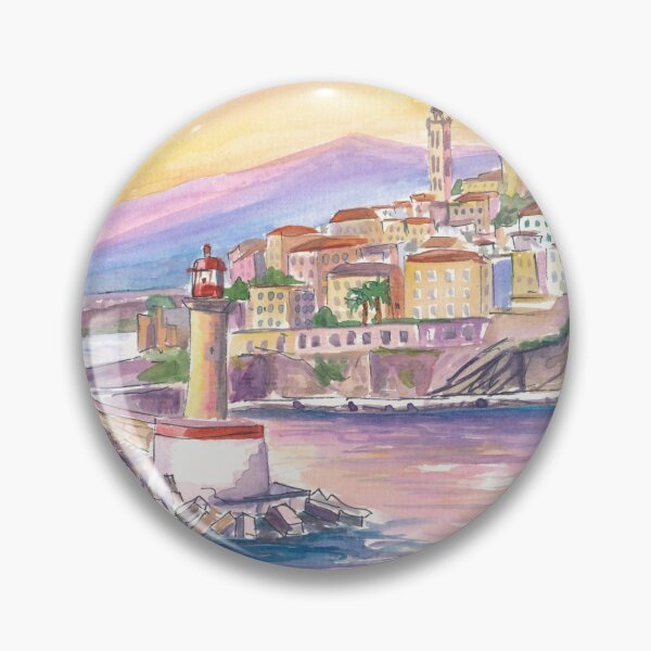 Item preview, The Port of Bastia Corsica with Lighthouse and Maritime Perspectives designed and sold by artshop77.