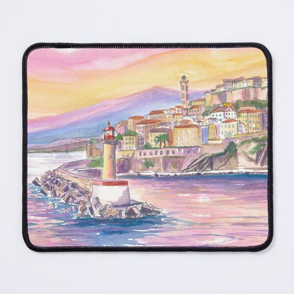 Item preview, The Port of Bastia Corsica with Lighthouse and Maritime Perspectives designed and sold by artshop77.