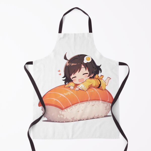 Item preview, Tsukihi Araragi Happy Sushi Chibi Kawaii Bakemonogatari Anime Girl designed and sold by CarlosBender.