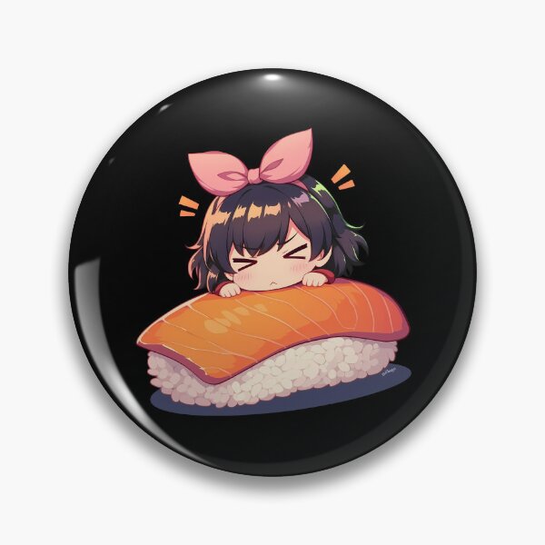 Item preview, Suruga Kanbaru Funny Sushi Chibi Kawaii Bakemonogatari Anime Girl designed and sold by CarlosBender.