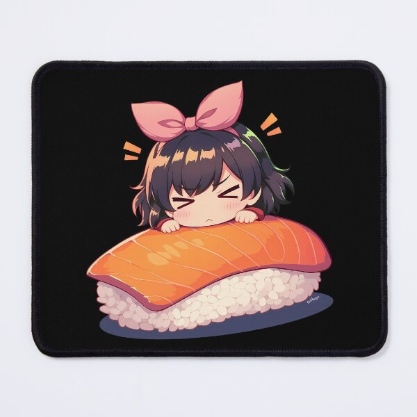Item preview, Suruga Kanbaru Funny Sushi Chibi Kawaii Bakemonogatari Anime Girl designed and sold by CarlosBender.