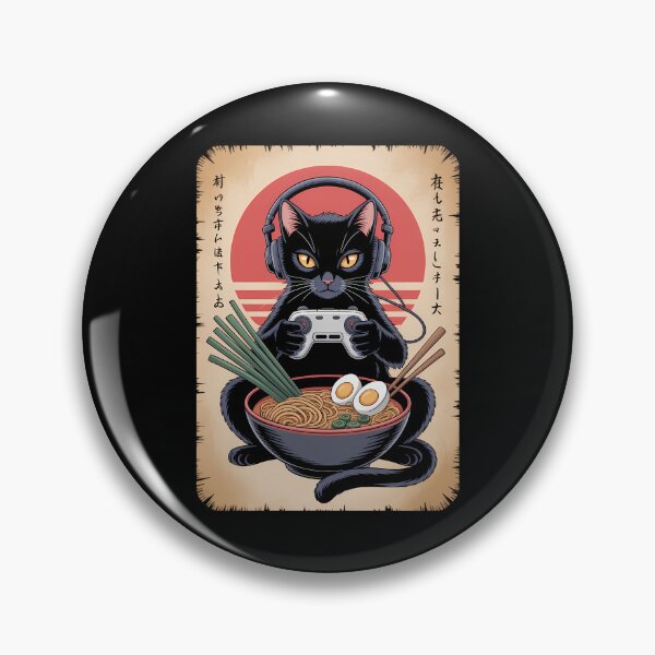 Item preview, Japanese Cat Gamer Controller Ramen Gaming designed and sold by sterabamineh.