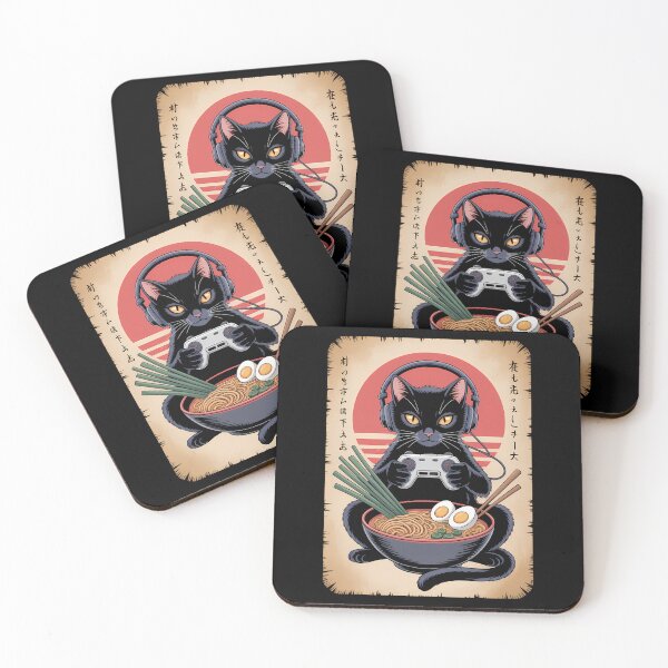 Item preview, Japanese Cat Gamer Controller Ramen Gaming designed and sold by sterabamineh.