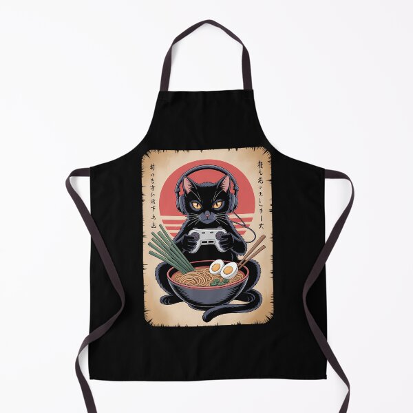 Item preview, Japanese Cat Gamer Controller Ramen Gaming designed and sold by sterabamineh.