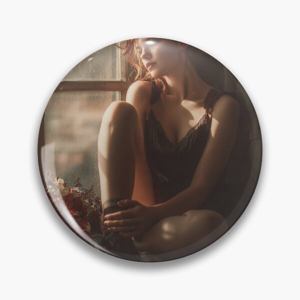 Artikelvorschau, Sunlit Reverie — Redhead by the Window (Moody Vintage Portrait) entworfen und verkauft von GM-Creativeone.