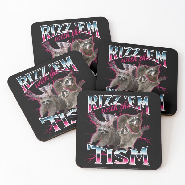 Item preview,  Rizz Em With The Tism - Funny Autism Racoon 90S Bootleg designed and sold by YASSINE MIMOUNI.