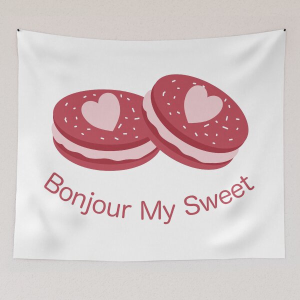 Item preview, Bonjour My Sweet - Cute French Macaron Valentine designed and sold by SulariTDsign.