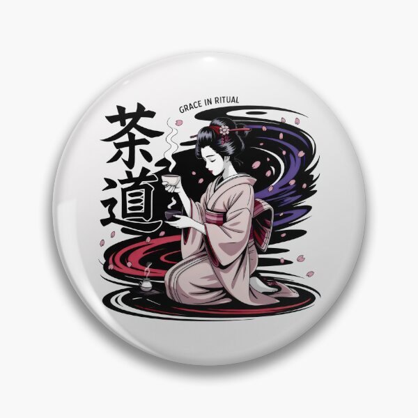 Item preview, Grace in Ritual Japanese Tea Ceremony Otaku Art Style designed and sold by SplashTastic.