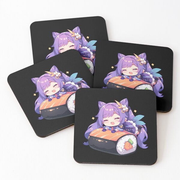Item preview, Game Keqing Genshin Impact Cute Chibi Sushi Kawaii Purple Hair Anime Girl designed and sold by CarlosBender.