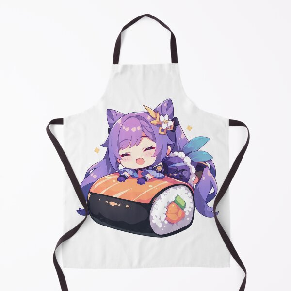 Item preview, Game Keqing Genshin Impact Cute Chibi Sushi Kawaii Purple Hair Anime Girl designed and sold by CarlosBender.