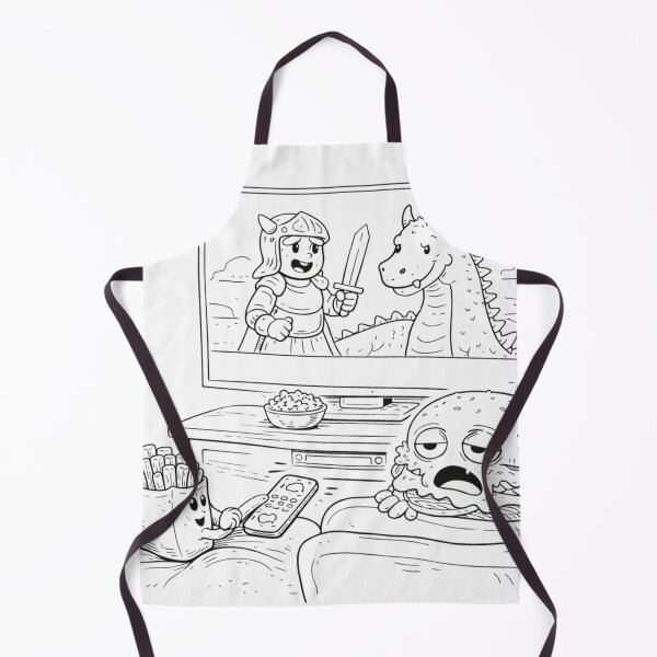 Item preview, Bored Burger & Fries Binge Watching designed and sold by ComedyInkFactor.