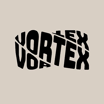 Artwork thumbnail, Vortex Typography – Distorted Minimal Text Design by SoftMintDesigns