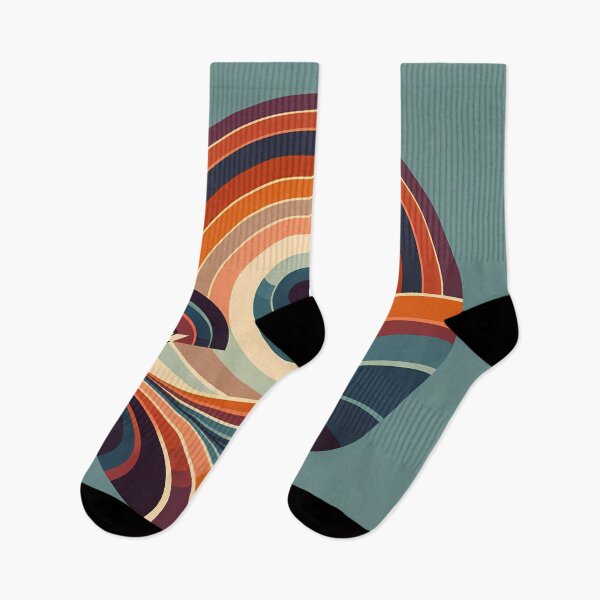 Item preview, Retro Geometric Sunset Landscape designed and sold by InkSmithery.
