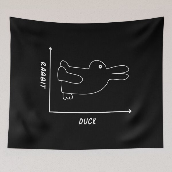 Item preview, Duck Rabbit Optical Illusion Graphic designed and sold by rimiuvay37.