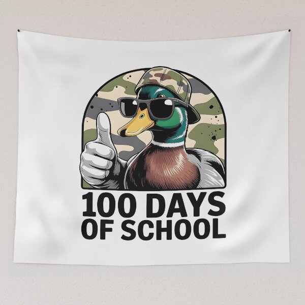 Item preview, Ducked' 100 Days of School designed and sold by Walterprice.