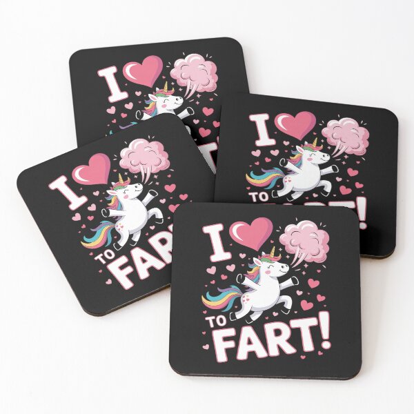 Item preview, I Love to Fart a Unicorn Love Fart I Heart Fart designed and sold by MarkLeedsArt.