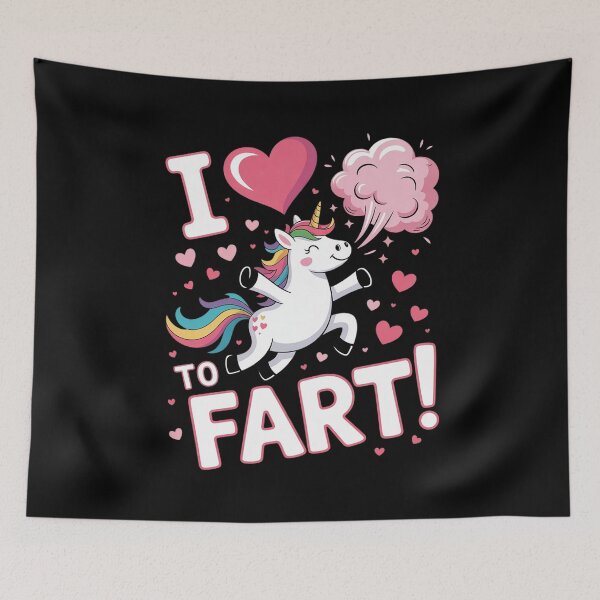 Item preview, I Love to Fart a Unicorn Love Fart I Heart Fart designed and sold by MarkLeedsArt.
