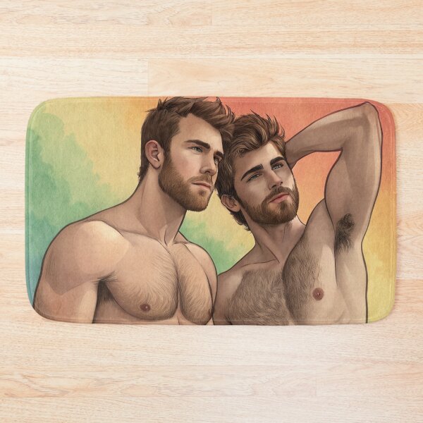 Item preview, Gay Pride Affection: Watercolor Guys designed and sold by gayishdesign.
