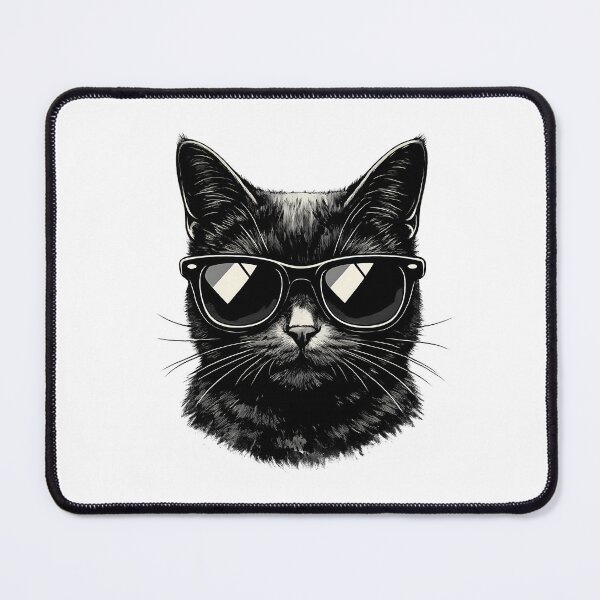 Item preview, Cool cat with sunglasses - Vintage illustration designed and sold by Hosharu Gaming.