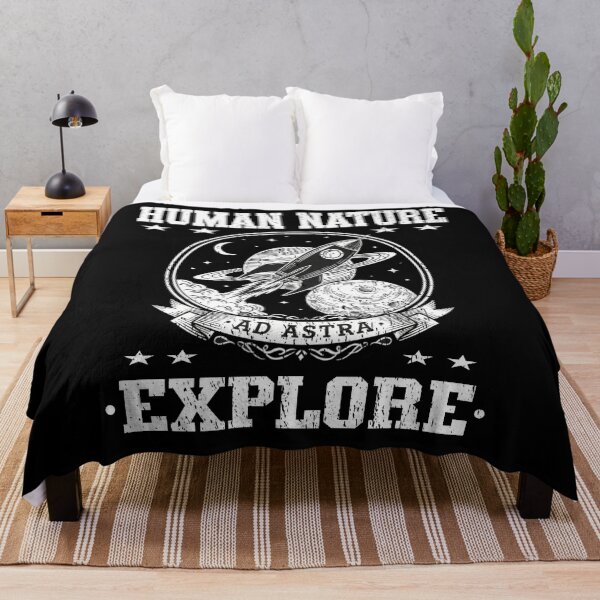 Item preview, HUMAN NATURE EXPLORE space lover space exploration planets rocket astronaut sci fi designed and sold by Jt41.