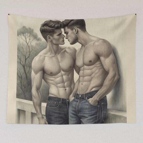 Item preview, Intense Romantic Guy Gaze designed and sold by gayishdesign.