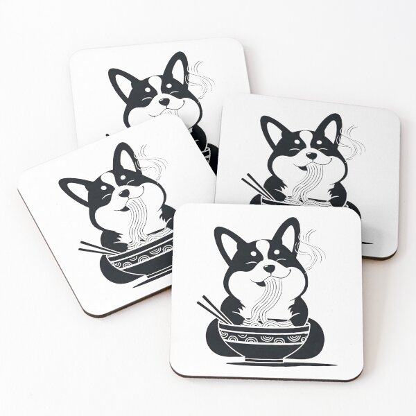 Item preview, Corgi Eating Ramen | Cute Corgi Slurping Bowl of Ramen Illustration designed and sold by Teetreasure2.