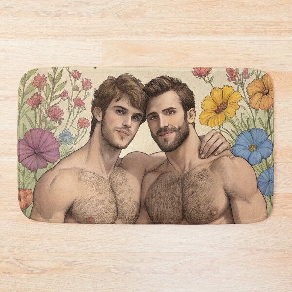 Item preview, Garden of Gay Lovers: Illustrated Floral Embrace designed and sold by gayishdesign.