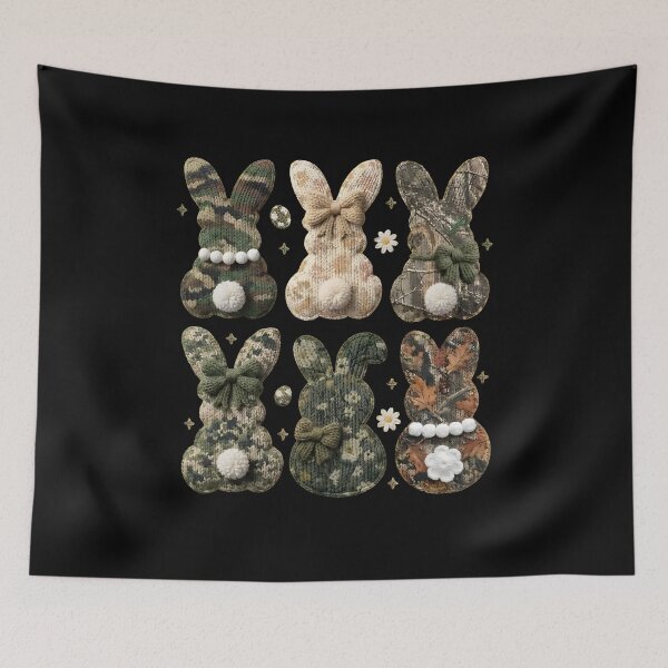 Item preview, Faux Yarn Coquette Easter Bunny Camo designed and sold by Walterprice.