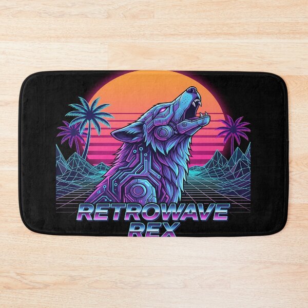 Item preview, Retrowave Rex Cyberpunk Wolf Illustration designed and sold by Bryghte.