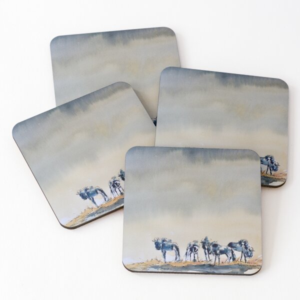 Item preview, Wildebeest duststorm designed and sold by TamrynPohlArt.