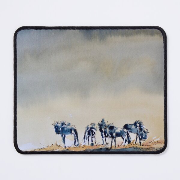 Item preview, Wildebeest duststorm designed and sold by TamrynPohlArt.