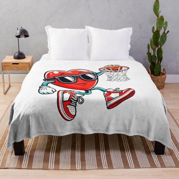 Item preview, Cool Heart Character Playing Basketball Wearing Sunglasses Sports Mascot Graphic designed and sold by LizzyKeiko.