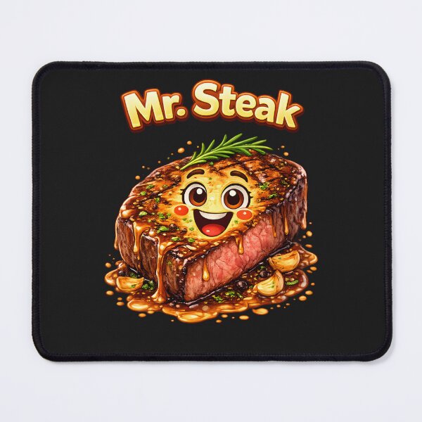 Item preview, Mr. Steak – Smiling Juicy Steak Character with Sauce  designed and sold by Les-Ink-Studio.