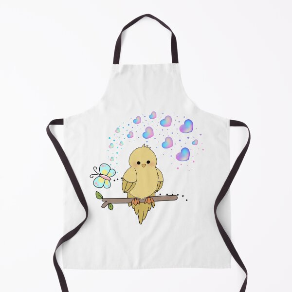 Item preview, Sunny Chirper - Cute Yellow Bird with Hearts and Butterfly designed and sold by Love3Happy.