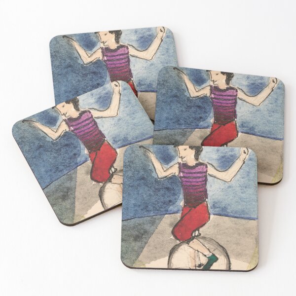 Item preview, Circus performer on a unicycle hand painted designed and sold by Sheridanlongdog.
