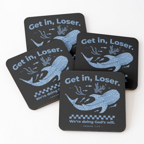 Item preview, Get In Loser Whale Shark Ocean Life Biblical Humor Sea Creature designed and sold by CrinoSwice.