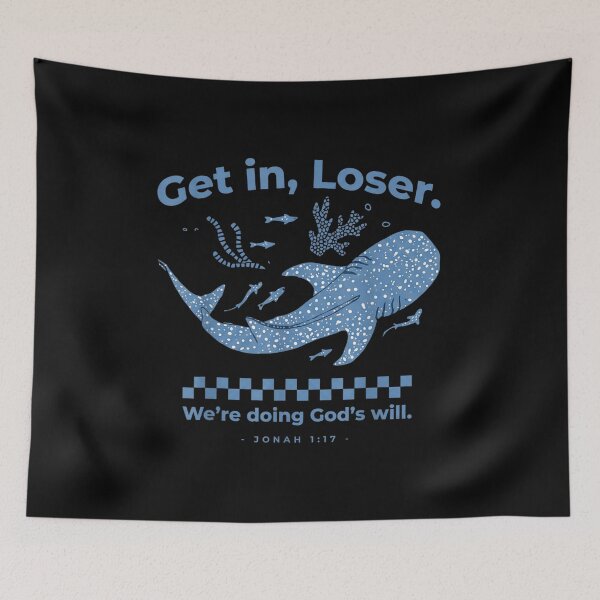 Item preview, Get In Loser Whale Shark Ocean Life Biblical Humor Sea Creature designed and sold by CrinoSwice.