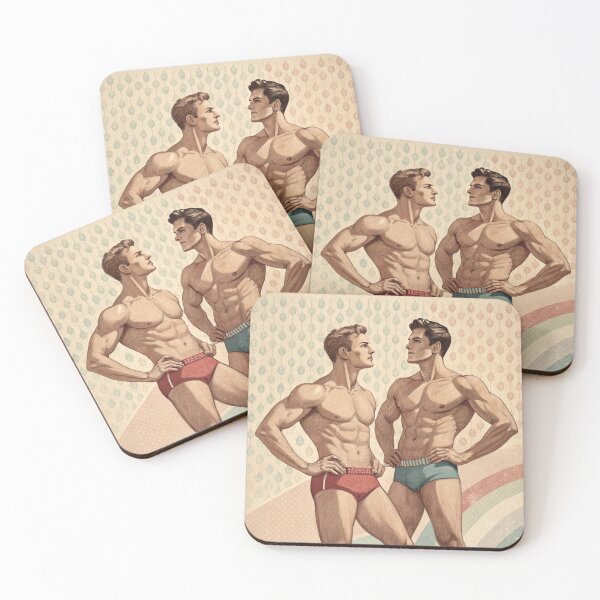 Item preview, Tender Strength – Vintage Male Romance Reimagined designed and sold by gayishdesign.