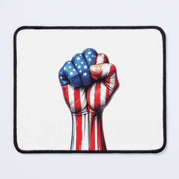 Item preview, Artistic representation of the United States flag with bold colors and paint splatter effects, symbolizing freedom, spirit, and creativity through a modern, abstract expression. designed and sold by Dejbar.