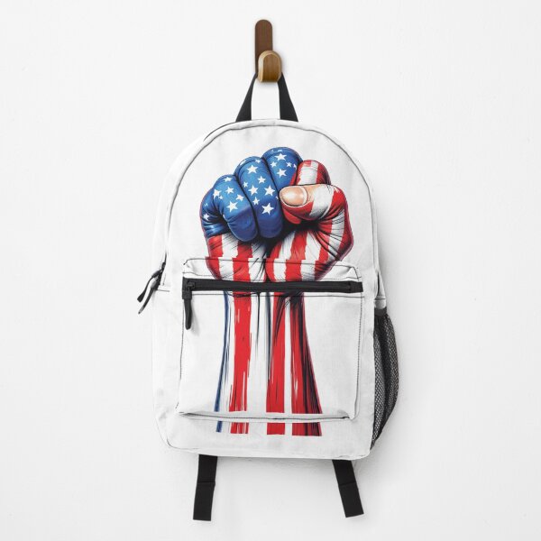 Item preview, Artistic representation of the United States flag with bold colors and paint splatter effects, symbolizing freedom, spirit, and creativity through a modern, abstract expression. designed and sold by Dejbar.