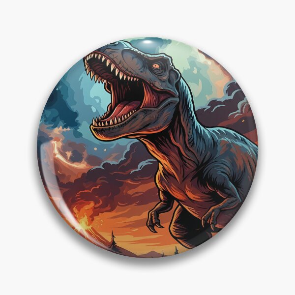 Item preview, Roaring T-Rex in Prehistoric Landscape designed and sold by Bryghte.