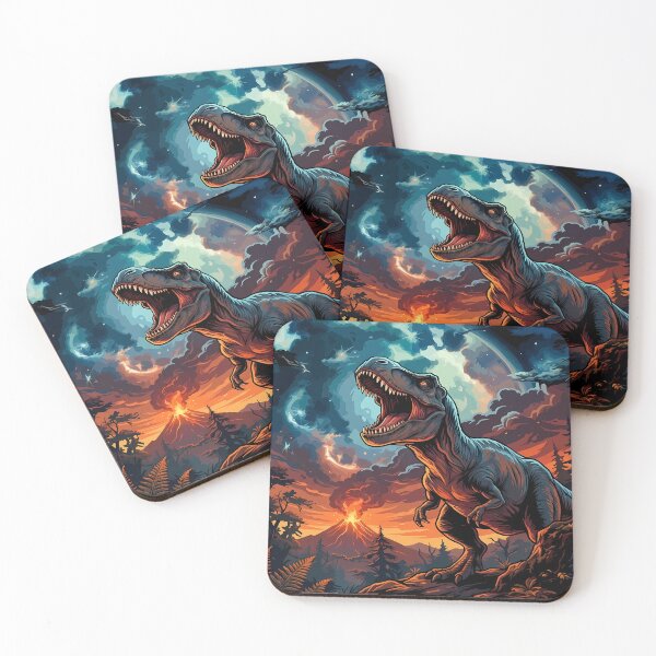 Item preview, Roaring T-Rex in Prehistoric Landscape designed and sold by Bryghte.